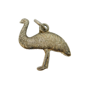 Sterling Silver Ostrich Charm Pendant Vintage c1970s