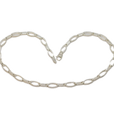 Studio Jewellery Sterling Silver Modernist Chain Necklace Vintage c1980s