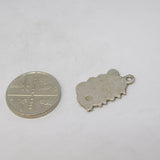 Sterling Silver Abstract Buddhist Style Charm Pendant Vintage c1970