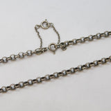 Sterling Silver Cable Link Chain Necklace Vintage 1981 London 23" Length