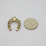 Sterling Silver Lucky Horseshoe Charm Pendant Vintage c1970s