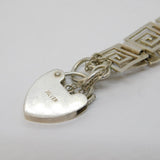 Sterling Silver Greek Maze Pattern Panel Bracelet Vintage c1970s