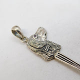 Sterling Silver Dog Form Spoon Pendant Vintage c1980s