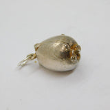 Sterling Silver Opening Apple With Figures Inside Charm Pendant Vintage c1970s
