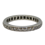 Platinum & Brilliant Cut Diamond Eternity Ring Antique c1930 Art Deco
