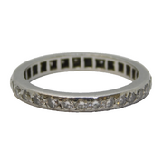 Platinum & Brilliant Cut Diamond Eternity Ring Antique c1930 Art Deco