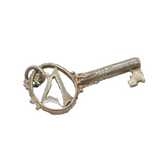 Sterling Silver 21st Birthday Key Charm Pendant Vintage c1970s