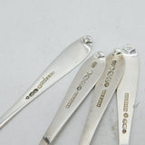 Victorian Irish Set of Six Sterling Silver Crested Teaspoons Antique 1863 Dublin