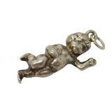Sterling Silver Cupid Charm Pendant Vintage c1970s