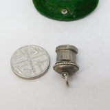 Sterling Silver Post Box Charm Pendant Vintage c1970