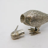 Edwardian Sterling Silver Curlew Bird Novelty Pill Box Antique 1902 Chester