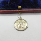 Sterling Silver St Christopher Travel Charm Pendant Vintage c1970