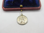 Sterling Silver St Christopher Travel Charm Pendant Vintage c1970