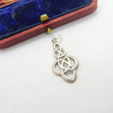 Sterling Silver Celtic Knot Charm Pendant Vintage c1970
