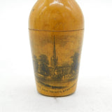 Victorian Mauchline Ware 'Church of Holy Trinity' Bottle Form Thimble Holder