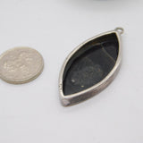 Sterling Silver Abalone Drop Charm Pendant Vintage c1970