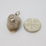 Sterling Silver Police Officer Helmet Charm Pendant Vintage c1970