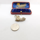 Sterling Silver Mother Hubbard Boot Charm Pendant Vintage c1970