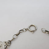 Sterling Silver Eight-Charm Bracelet Glass & Chinese Charms Vintage c1980