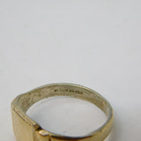 Art Deco 9ct Gold on Sterling Silver Gents Signet Ring Antique c1930s