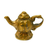 George III Gilt Metal Amethyst Set Miniature Teapot Fob Charm Antique c1820