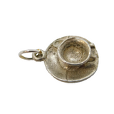 Sterling Silver Teacup Charm Pendant Vintage c1970s