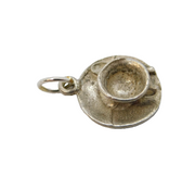 Sterling Silver Teacup Charm Pendant Vintage c1970s