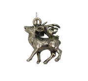 Sterling Silver Reindeer Caribou Charm Pendant Vintage c1970