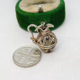 Sterling Silver Opening Wine Jug Charm Pendant Vintage c1970