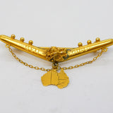 19th Century Australian 9ct Gold 'Ben Digo' Mining Rush Brooch Antique c1870s