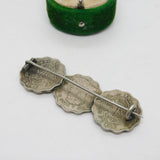 Edward VII Indian 1 Anna Silver Coloured Coin Brooch Antique c1901
