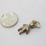 Sterling Silver Teddy Bear Charm Pendant Vintage c1970
