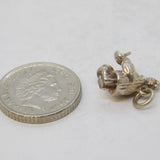 Sterling Silver Figure with Candle & Potty Charm Pendant Vintage c1970s