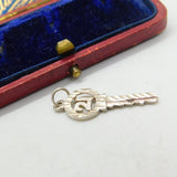 Sterling Silver Commemorative 21st Birthday Key Charm Pendant Vintage c1970