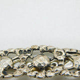 Victorian Sterling Silver Floral Pattern Belt Buckle Antique 1889 London Comyns