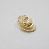 Sterling Silver Brushed Stylised Flower Charm Pendant Contemporary c2000s