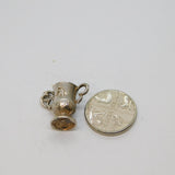 Sterling Silver "FA" Trophy Cup Charm Pendant Vintage c1970