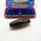 Resin Striped Cylindrical Bead Charm Pendant Vintage c1970