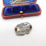Siam Sterling Silver Niello Enamel Dancing Goddess Brooch Antique c1920