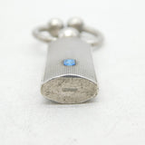 Montblanc Sterling Silver & Stone Set Keyring Vintage c2000s Germany