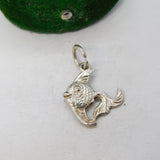 Sterling Silver Tropical Fish Charm Pendant Vintage c1970