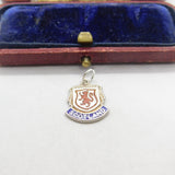 Sterling Silver & Enamel Scotland Charm Pendant Vintage c1970