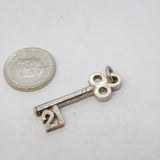 Sterling Silver 21st Birthday Key Charm Pendant Vintage c1970