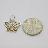 Sterling Silver Butterfly Charm Pendant Vintage c1970