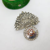 WWII-era Sterling Silver Paste Set Royal Artillery Sweetheart Brooch Antique
