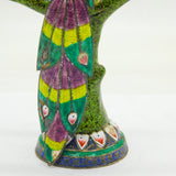 20th Century Indian Silver & Colourful Enamel Peacock Throne Ornament Antique