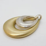 Carrick Jewellery Sterling Silver Gilt Large Double Drop Pendant Vintage