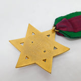 Gold Plated & Enamel Large Masonic Jewel Medal Antique c1920 Art Deco