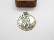 Sterling Silver St Christopher Travel Charm Pendant Vintage c1970