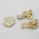 Ivar T. Holth Sterling Silver Green Enamel Swirl Pattern Clip-On Earrings